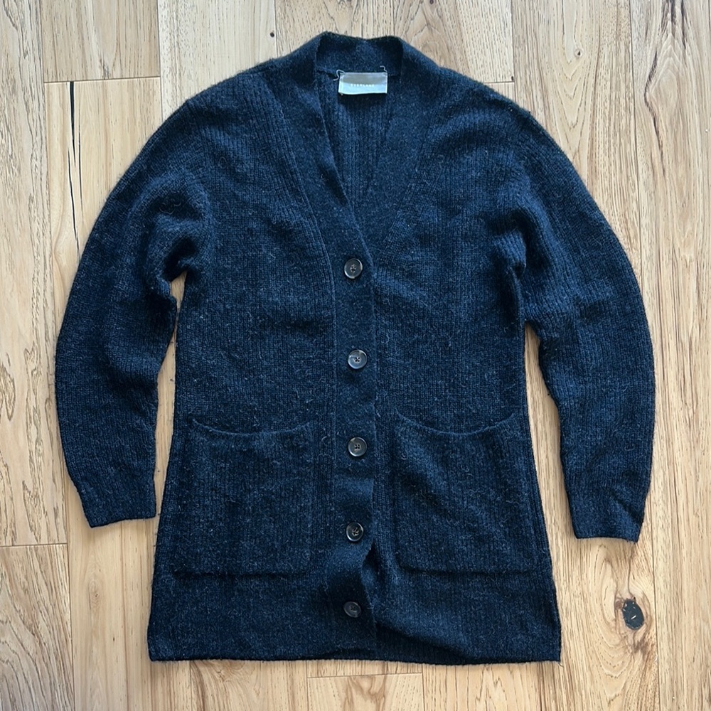 Everlane Black alpaca Cardigan Sweater